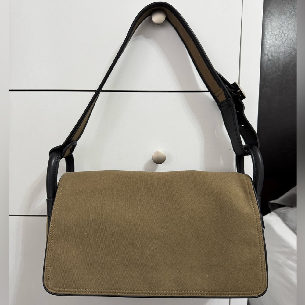 Anne Klein Canvas and Leather Shoulder Bag